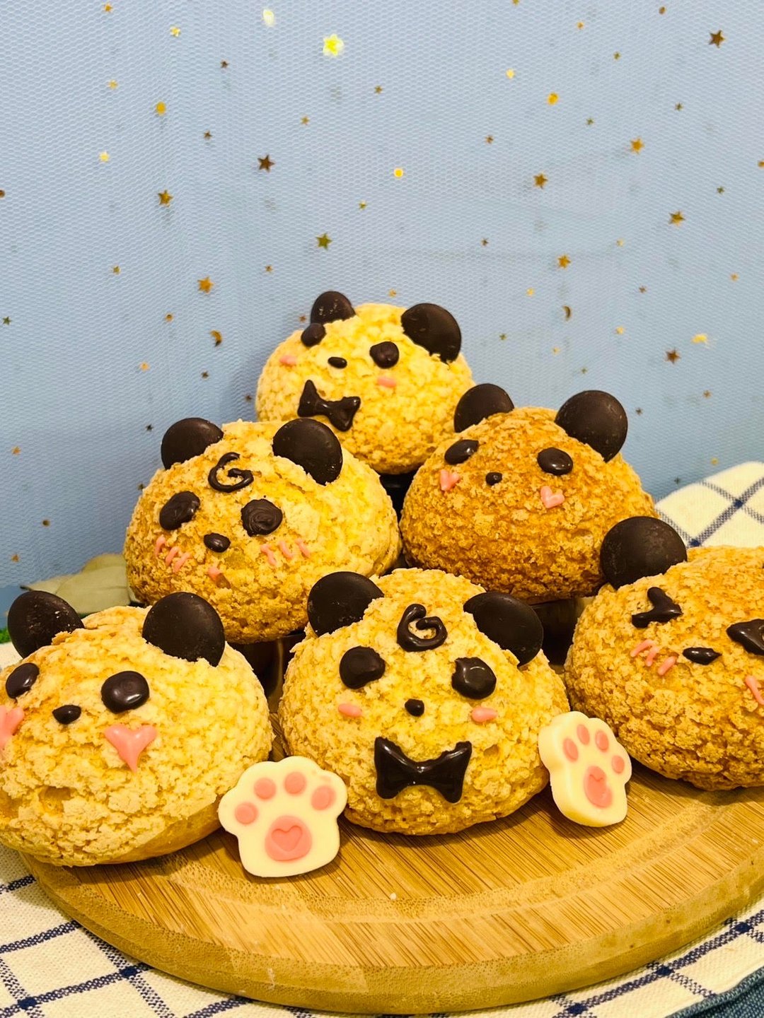 熊熊爱泡芙-芝麻・手作 DIY 甜点・平板教学・一人成班 - 美食 - 新鲜食材 