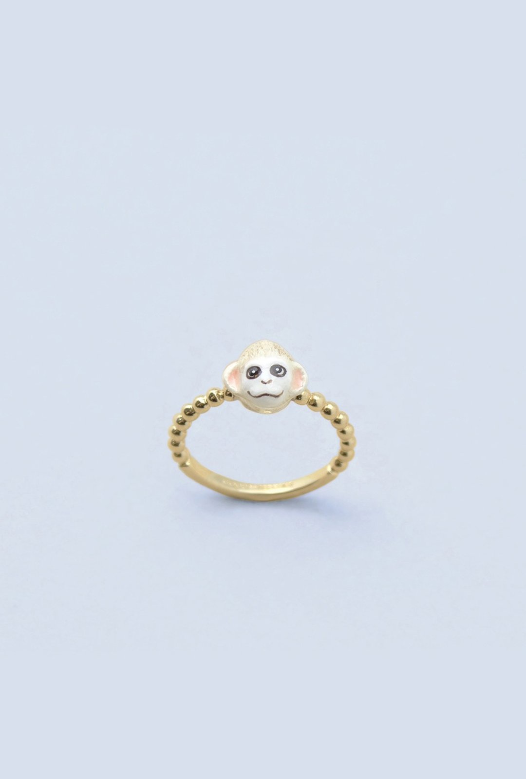 Monkey Ring - Chinese zodiac animals. Sign. Cute Monkey, 猴子 - 戒指 - 其他金属 金色