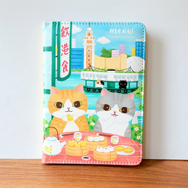Meow 香港限定猫猫饮茶游港护照套 Passport Case - 化妆包/杂物包 - 其他材质 绿色