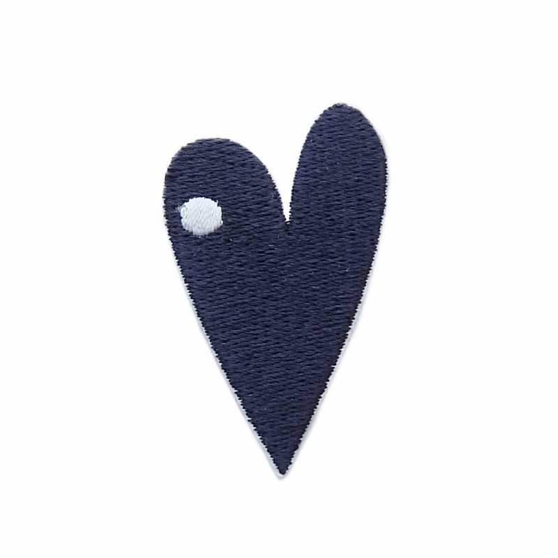 Heart nose - embroidered patch - 徽章/别针 - 绣线 蓝色