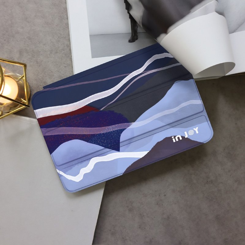 iPad 12.9/Air5/iPad 9/mini 6系列 相约冬季 皮革平板保护套 - 平板/电脑保护壳 - 其他材质 蓝色