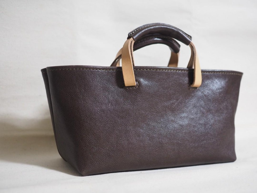 Ship-shaped marine tote bag / chocolate - 手提包/手提袋 - 真皮 咖啡色