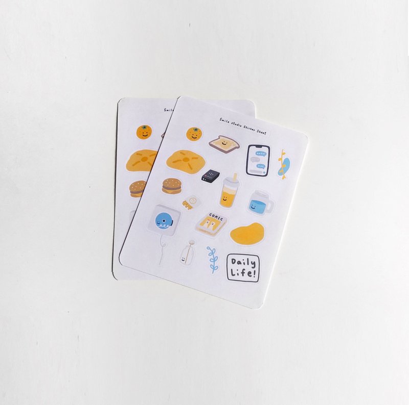 Smile Studio Daily Life 哑光贴纸套组 - 贴纸 - 纸 