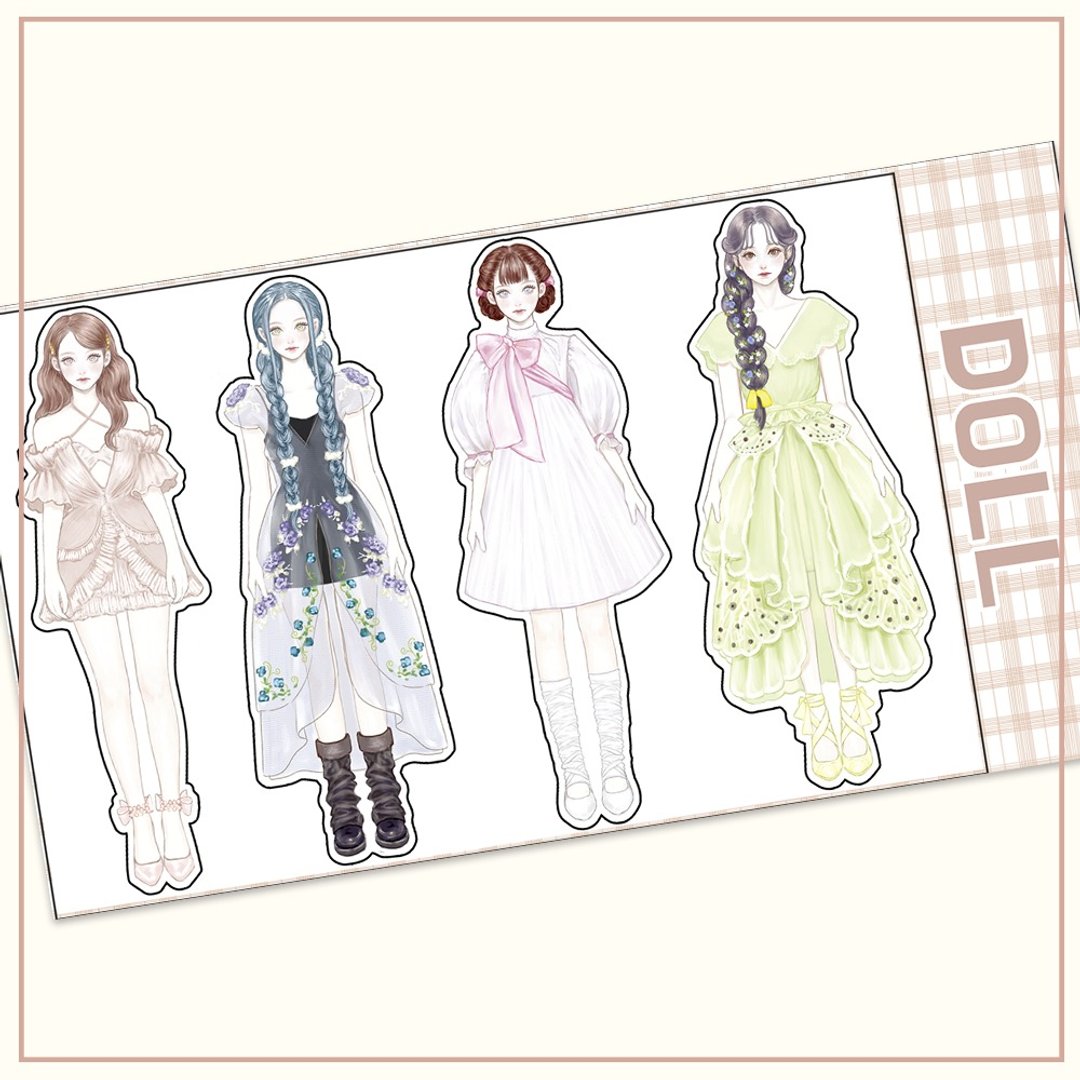 Doll_B 贴纸 - 贴纸 - 纸 