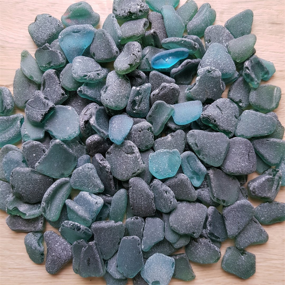 蓝绿色的天然海玻璃 - 其他 - 玻璃 