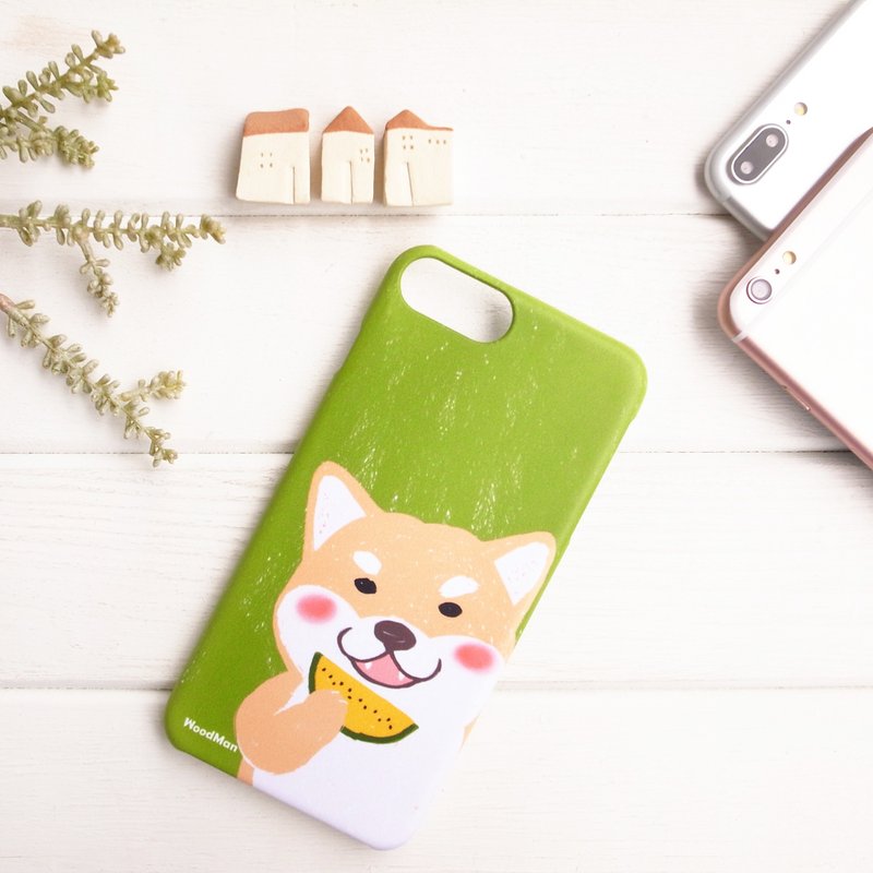 柴犬好可爱噢,有狗手机壳 - 手机壳/手机套 - 塑料 绿色