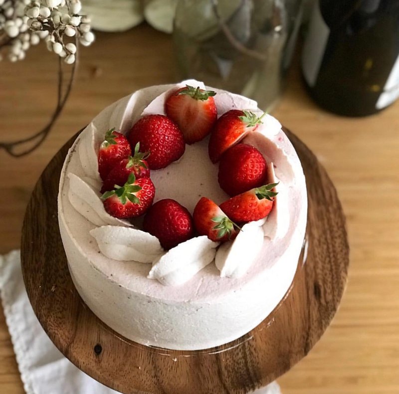 覆盆子草莓奶油蛋糕 - 美食 - 新鲜食材 