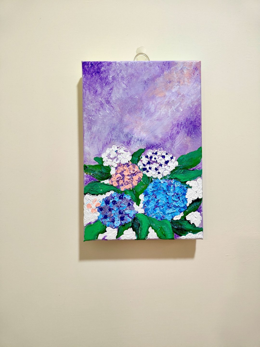 【圆满的绣球花】压克力无框画/挂画/原画/入厝/新婚/新居/送礼 - 海报/装饰画/版画 - 棉 