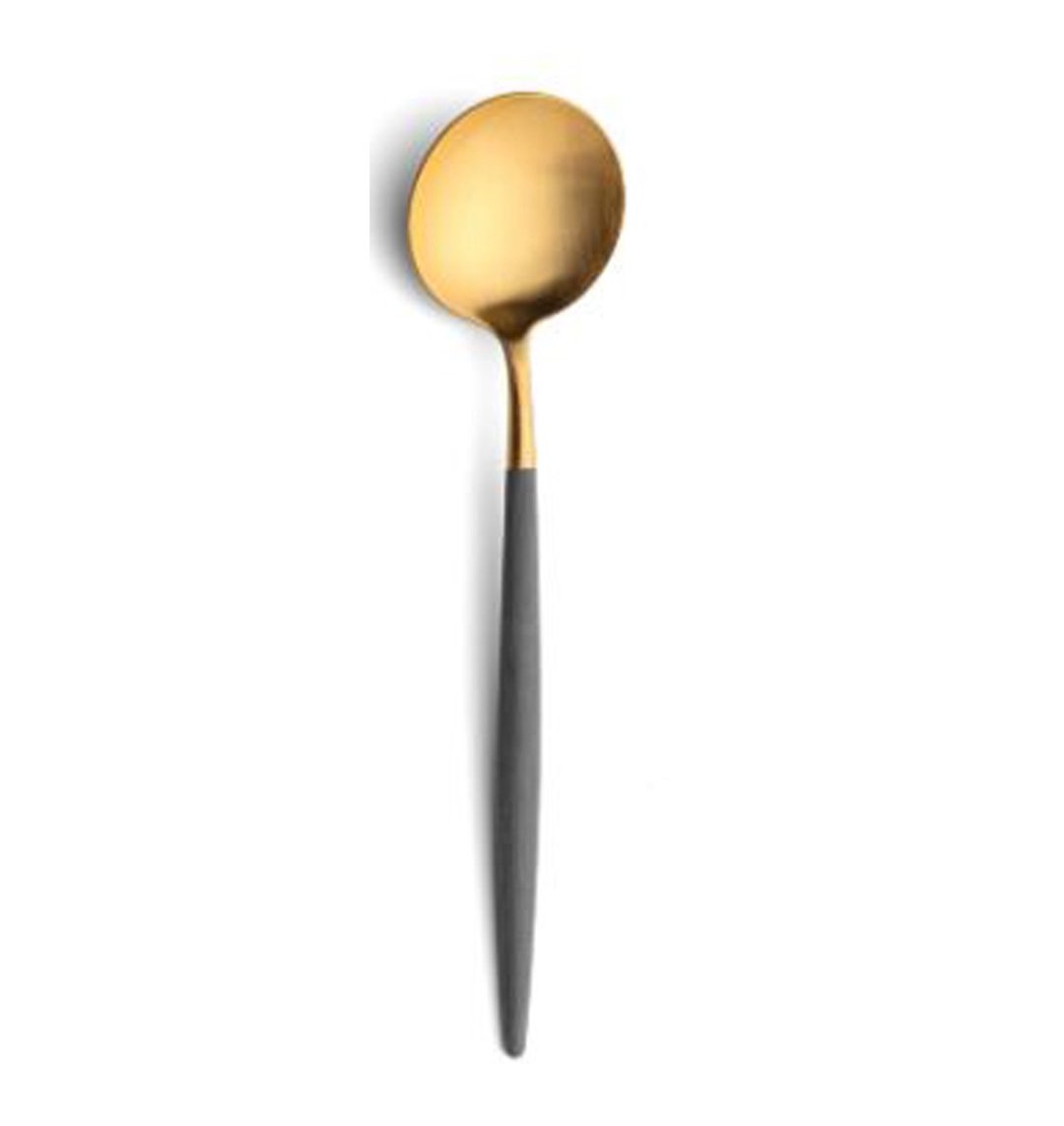 葡萄牙 Cutipol  GOA 灰金 21.5CM主餐匙 - 餐刀/叉/匙组合 - 不锈钢 灰色