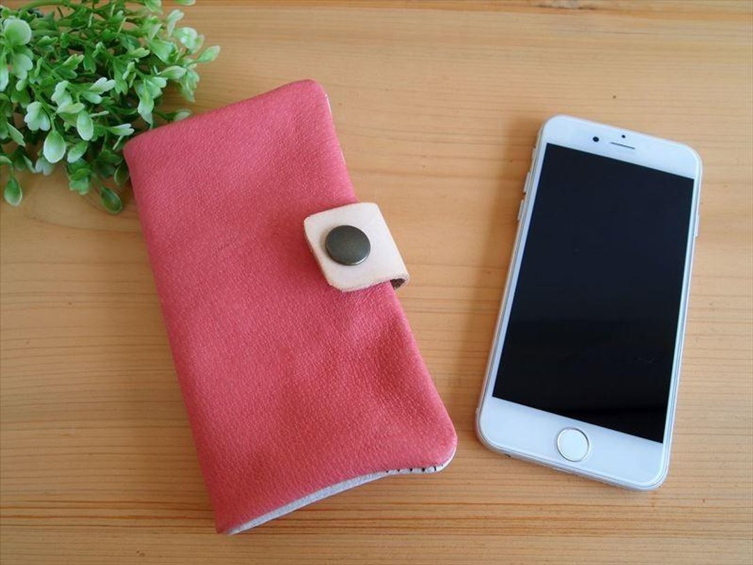 [Made to order classic pink] Pig leather soft smartphone case [Multi-model] Leather cover [iphone6, xperia, galaxy] - 其他 - 真皮 粉红色
