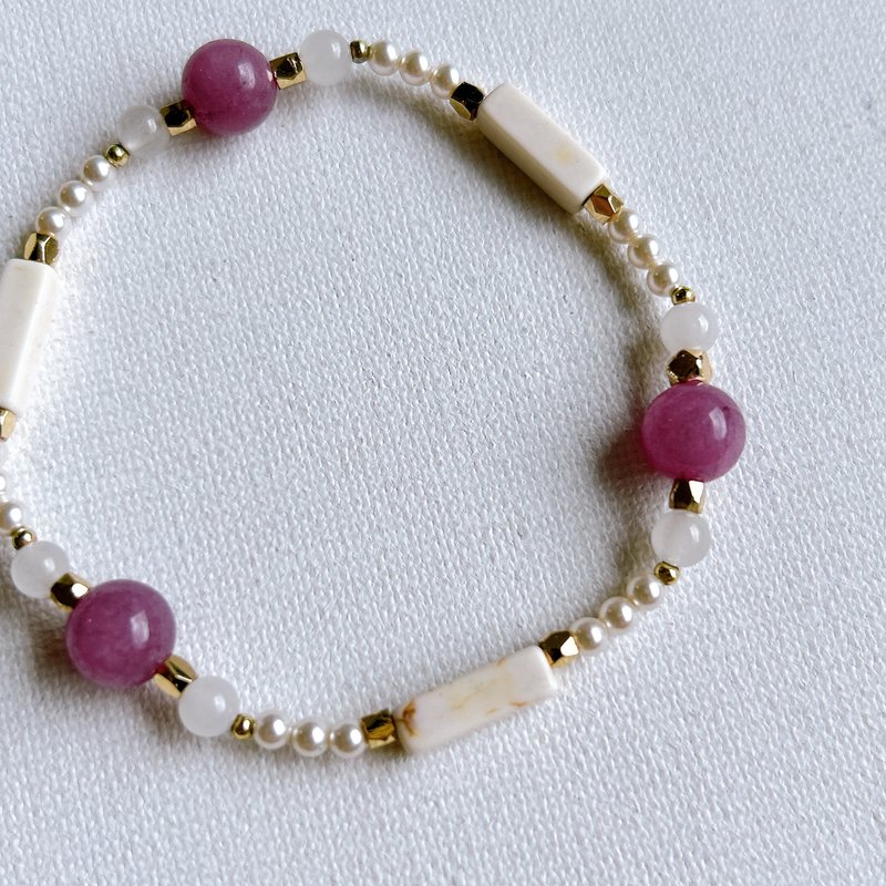 【全馆清仓最高折800】紫水晶 白松石 施华洛世奇水晶珍珠 手环 - 手链/手环 - 水晶 紫色