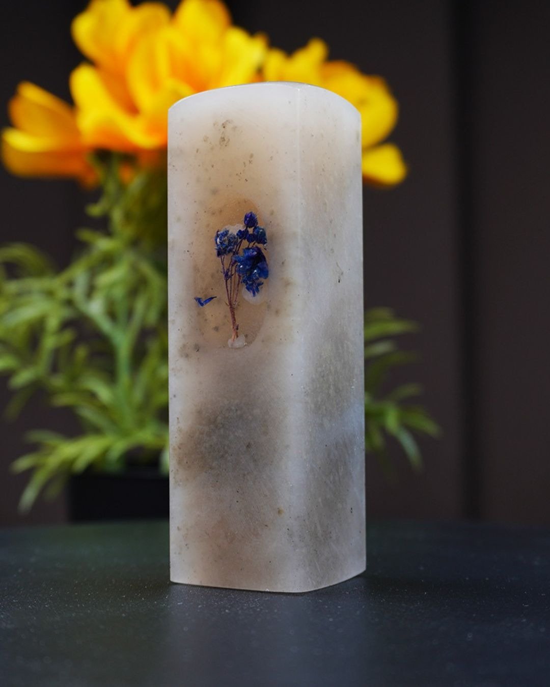 定制化手工印章-|蓝满天星树酯印章 2.3 x2.3 CM|篆刻印章 - 印章/印台 - 石头 