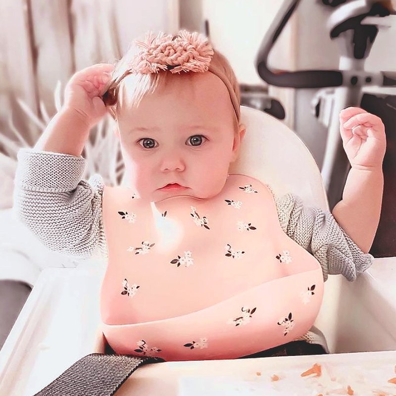 Loulou Lollipop 宽口袋立体硅胶围兜 - 围嘴/口水巾 - 硅胶 多色