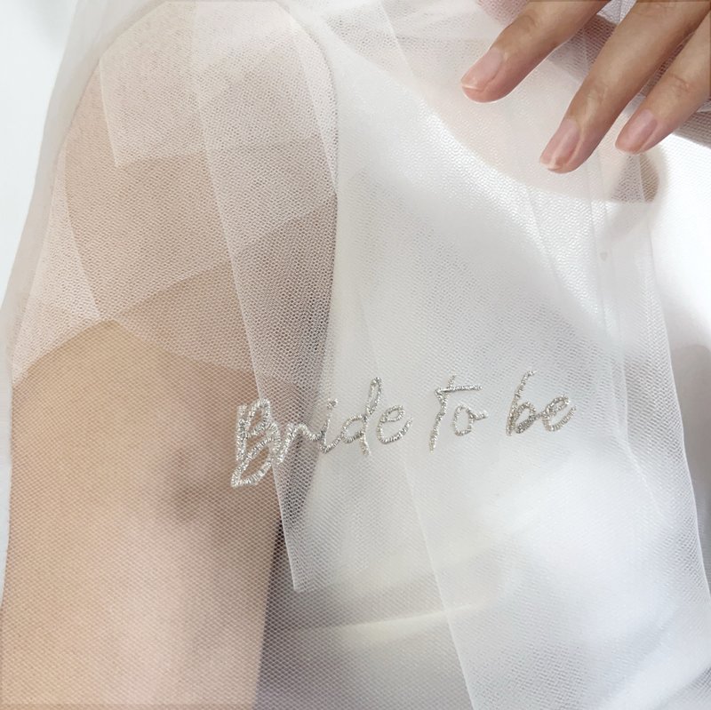 新娘面纱：银色 - 发饰 - 绣线 