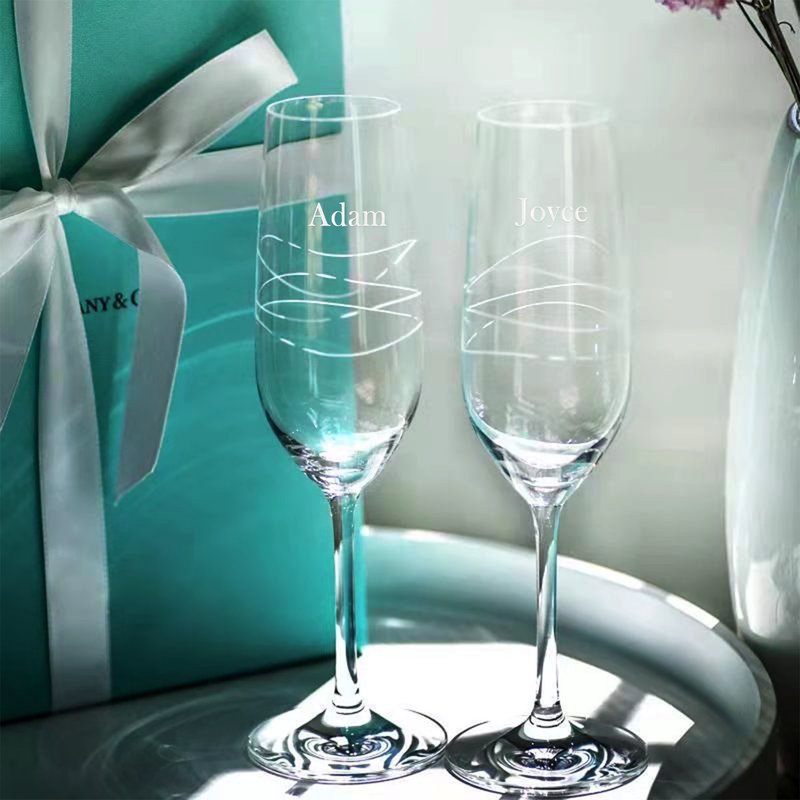 【订制】情人节礼物 纪念日 周年礼品 日本限定 Tiffany  酒杯 - 玻璃杯 - 玻璃 