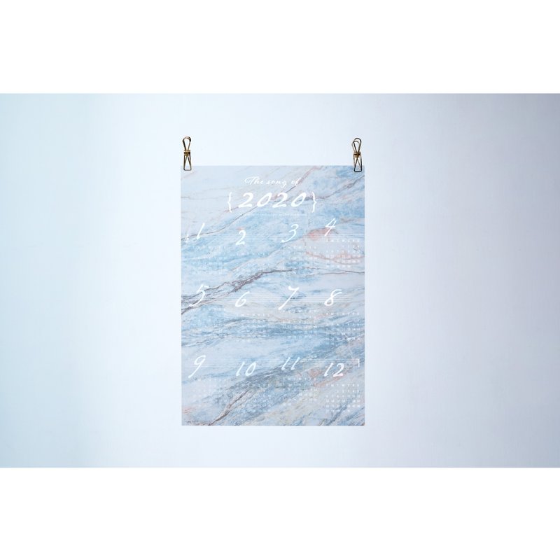 2020 透明石纹年历 时间的歌 - 千草CHIGUSA - 年历/台历 - 塑料 透明