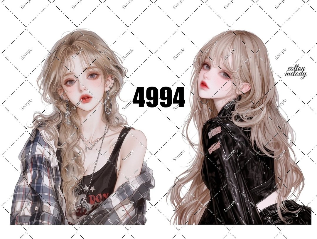 original sticker no.4994 人物贴纸 原创贴纸 原创人物贴纸 装饰贴纸 cotton melody - 贴纸 - 纸 