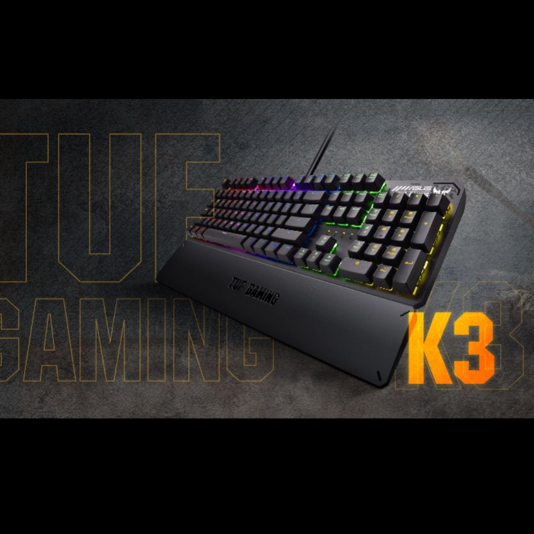 ASUS 华硕 TUF Gaming K3 电竞键盘 - 电脑配件 - 塑料 黑色