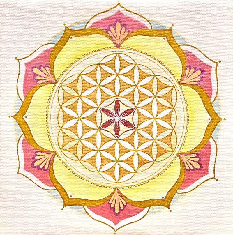 7月大特价喜悦禅生命之花曼陀罗 最美好的祝福手绘正能量神圣图腾 - 海报/装饰画/版画 - 棉．麻 多色