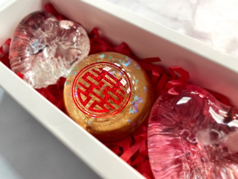 【青手作】婚礼小物|晶亮胺基酸宝石皂|礼物|送礼|全肤质适用 - 肥皂/手工皂 - 浓缩/萃取物 