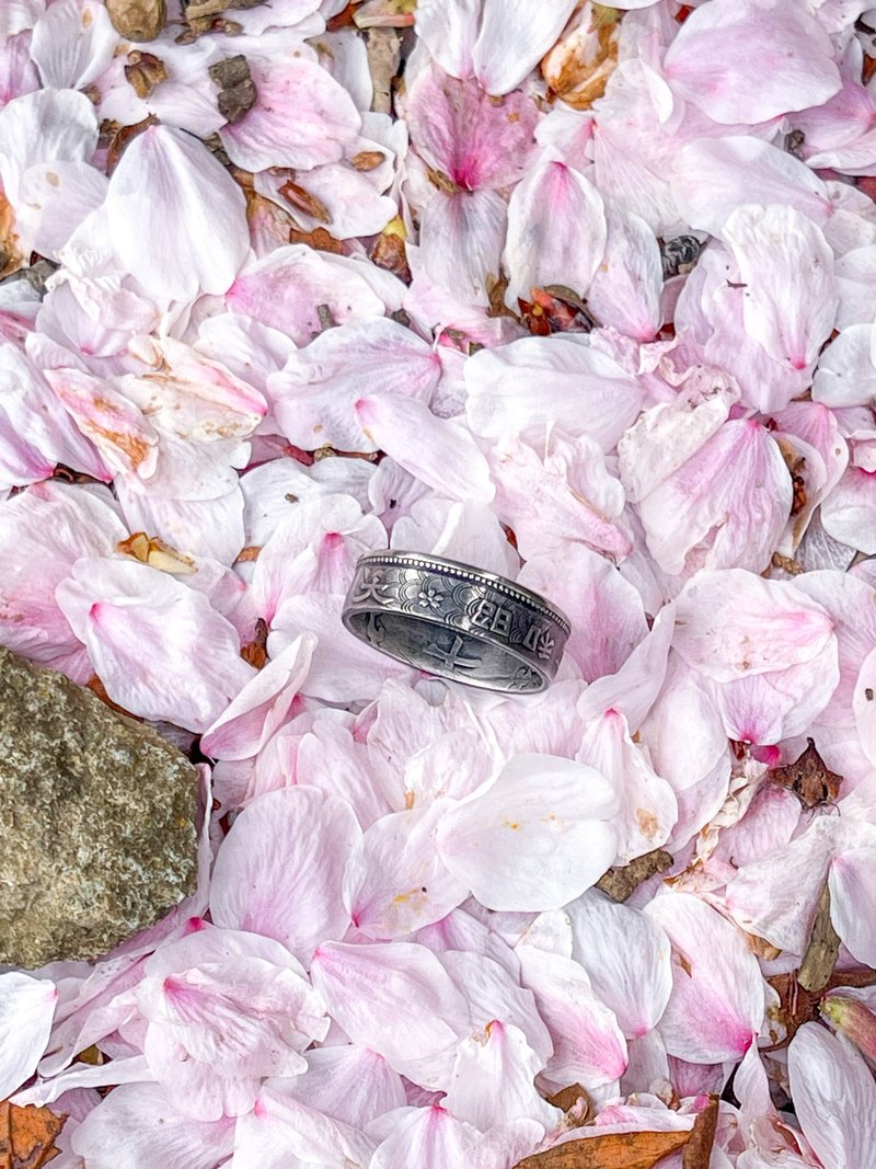 日本十钱硬币戒指 - 戒指 - 银 银色