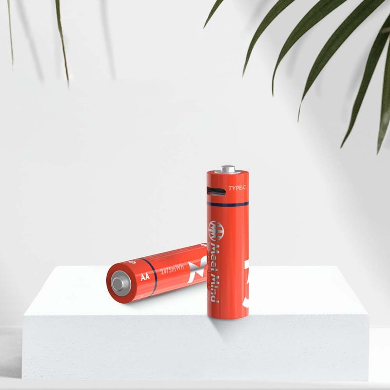 活动买一送一USB C 可充电式锂电池 AA/3号(4入一卡 附1对4充电线 - 数码小物 - 其他材质 红色