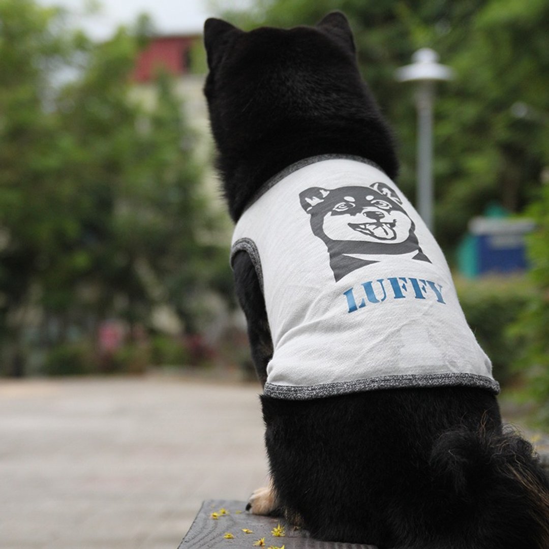 柴犬款 Shiba Inu 反光衣 手工宠物服 - 衣/帽 - 棉 白色