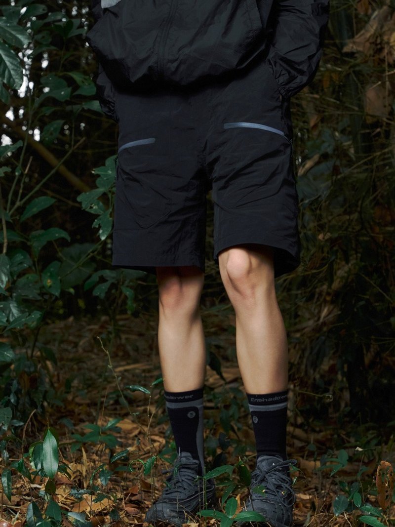 ENshadower隐蔽者防水拉链口袋工装短裤夏季户外风宽松休闲五分裤 - 男士短裤 - 其他材质 黑色