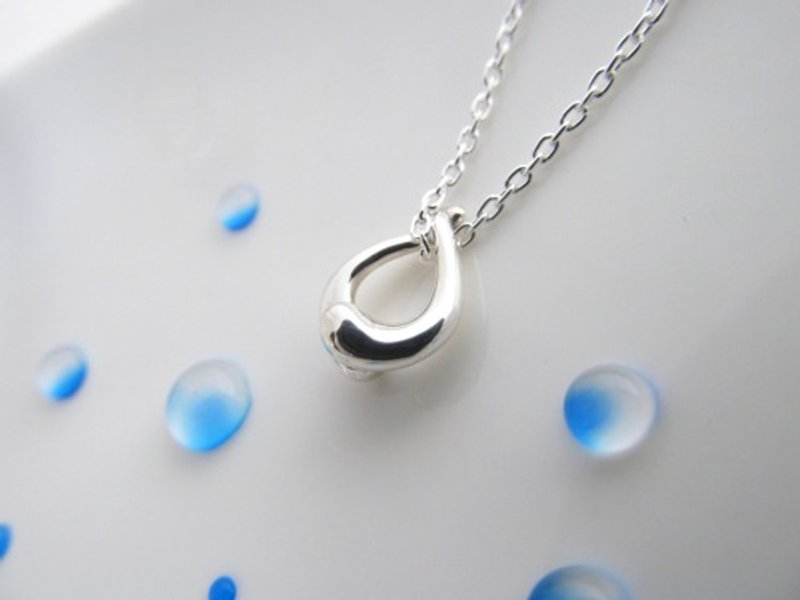 Drop pendant - 项链 - 纯银 