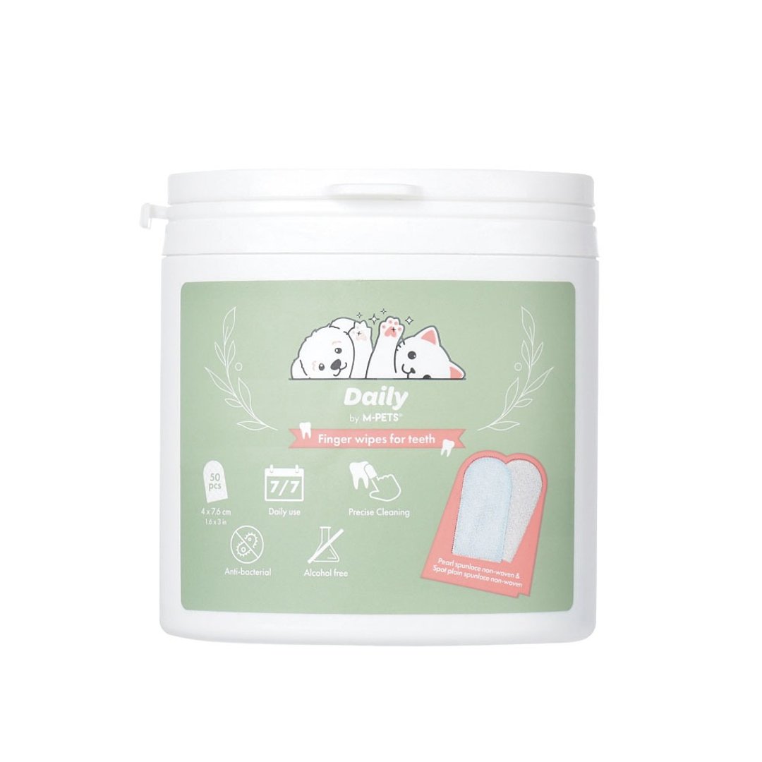 【MPETS】一起日常维护牙齿的健康!宠物日常双面洁牙指套50入 - 其他 - 其他材质 多色