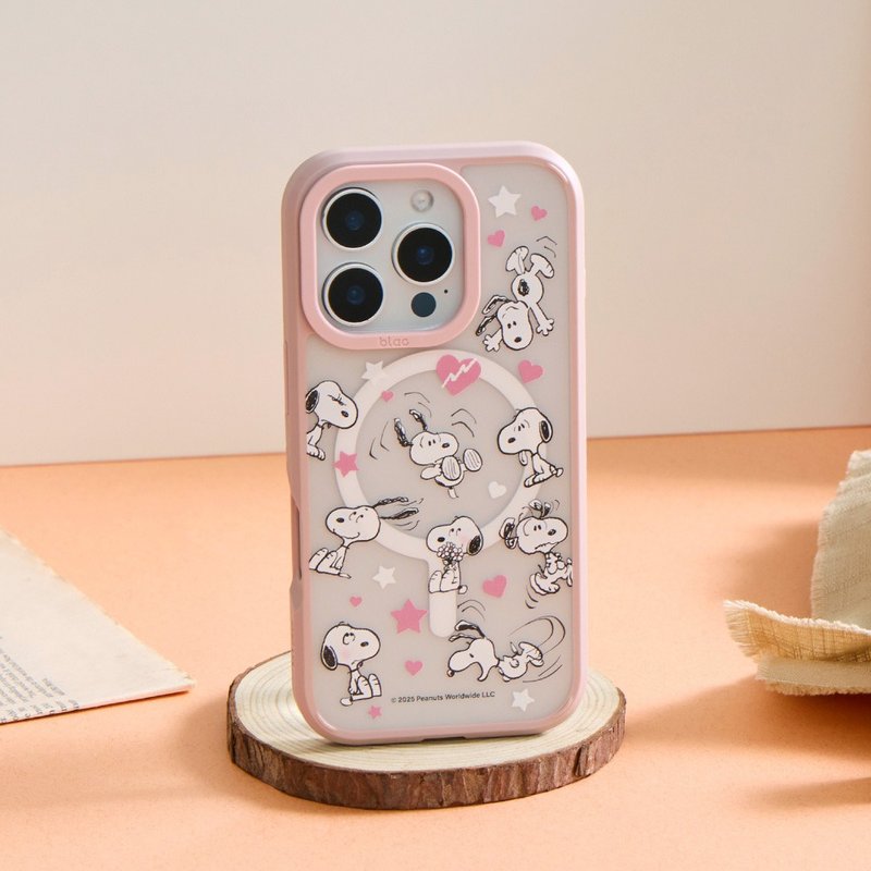 SNOOPY史努比害羞碎花极光雾透MagSafe iPhone手机壳 - 手机壳/手机套 - 塑料 多色