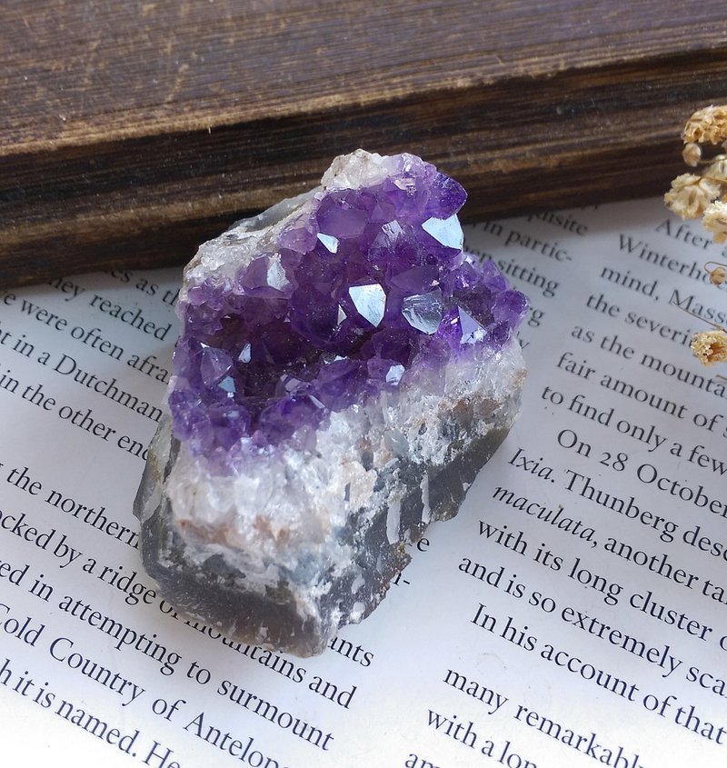 Amethyst 巴西产地 原皮紫水晶 晶簇 天然矿石 原矿 - 摆饰 - 其他材质 