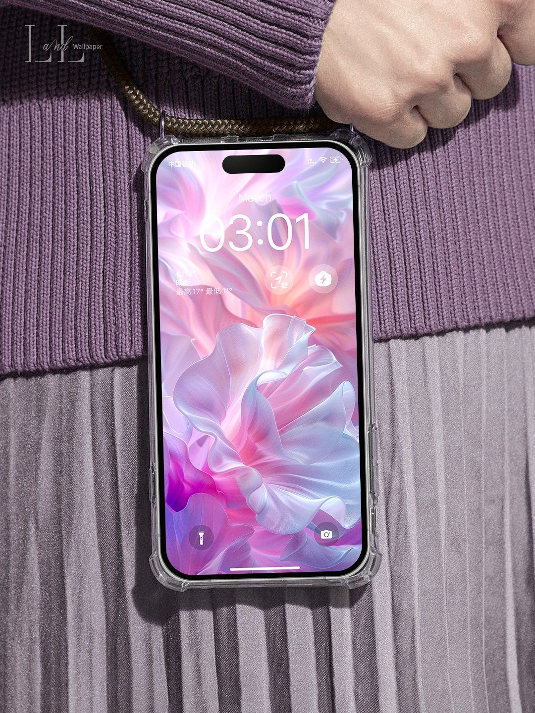 手机壁纸 | 紫色梦幻花瓣 - 电脑手机桌布/贴图/App 图示 - 其他材质 