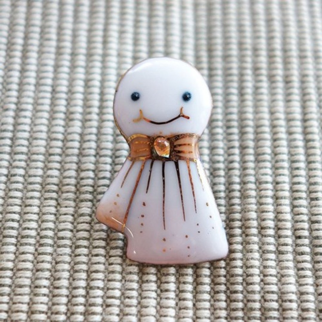 Teruteru Bozu（丝带）景泰蓝别针胸针（别针徽章）[定制] - 胸针 - 其他金属 