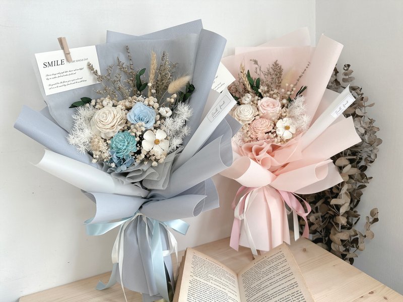 干燥花 永生花 玫瑰花 礼盒 花束 生日礼物 毕业花束 情人节 母亲 - 干燥花/捧花 - 植物．花 多色
