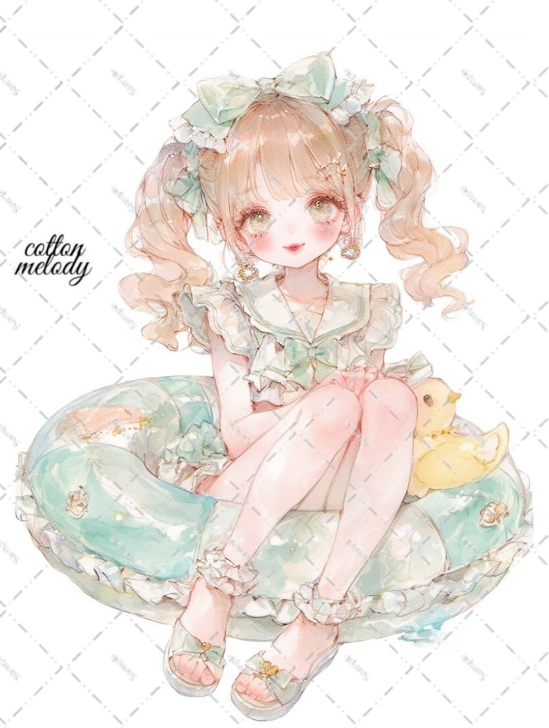 original sticker no.6477 人物贴纸 原创贴纸 人物贴纸 女孩贴纸 原创人物贴纸 - 贴纸 - 纸 