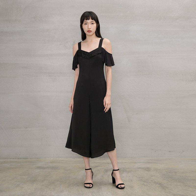优雅女伶褶饰连身裤 Fair Lady Pleated Jumpsuit P151 - 洋装/连衣裙 - 其他人造纤维 多色
