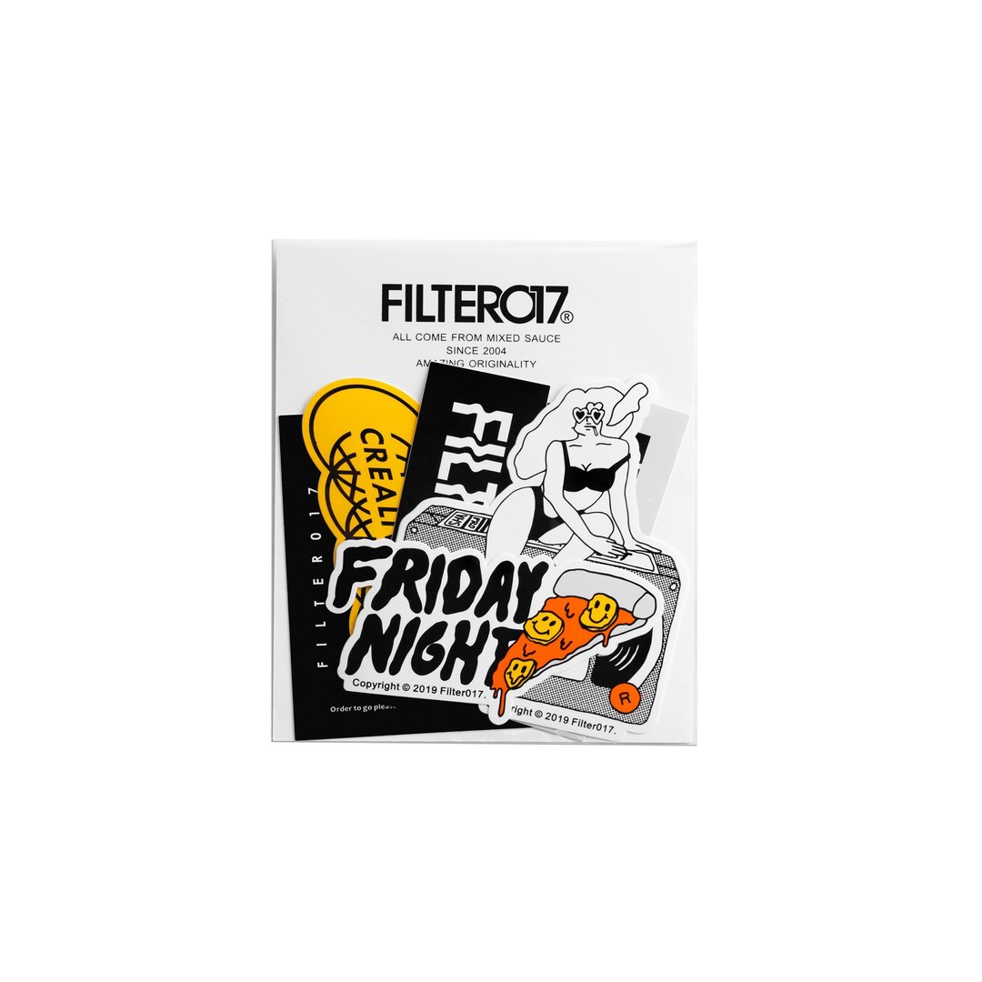 Filter017 周末夜系列图像贴纸组  友善Pizza - 贴纸 - 纸 