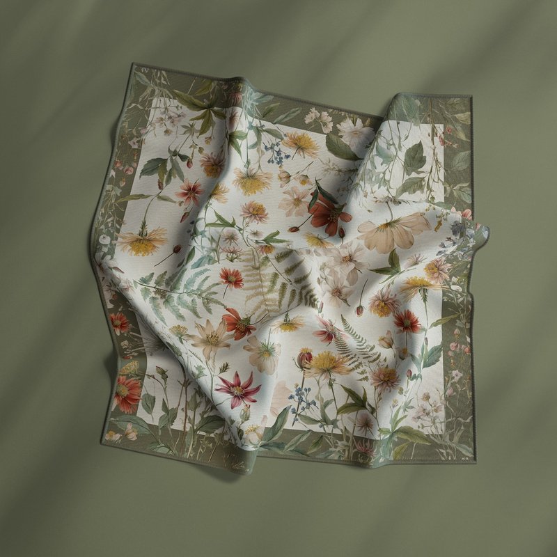 Whisper in Bloom Scarf - 丝巾 - 丝．绢 多色
