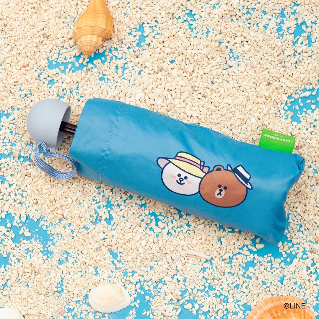2022 LINE FRIENDS 晴雨两用折叠伞 - 雨伞/雨衣 - 聚酯纤维 蓝色