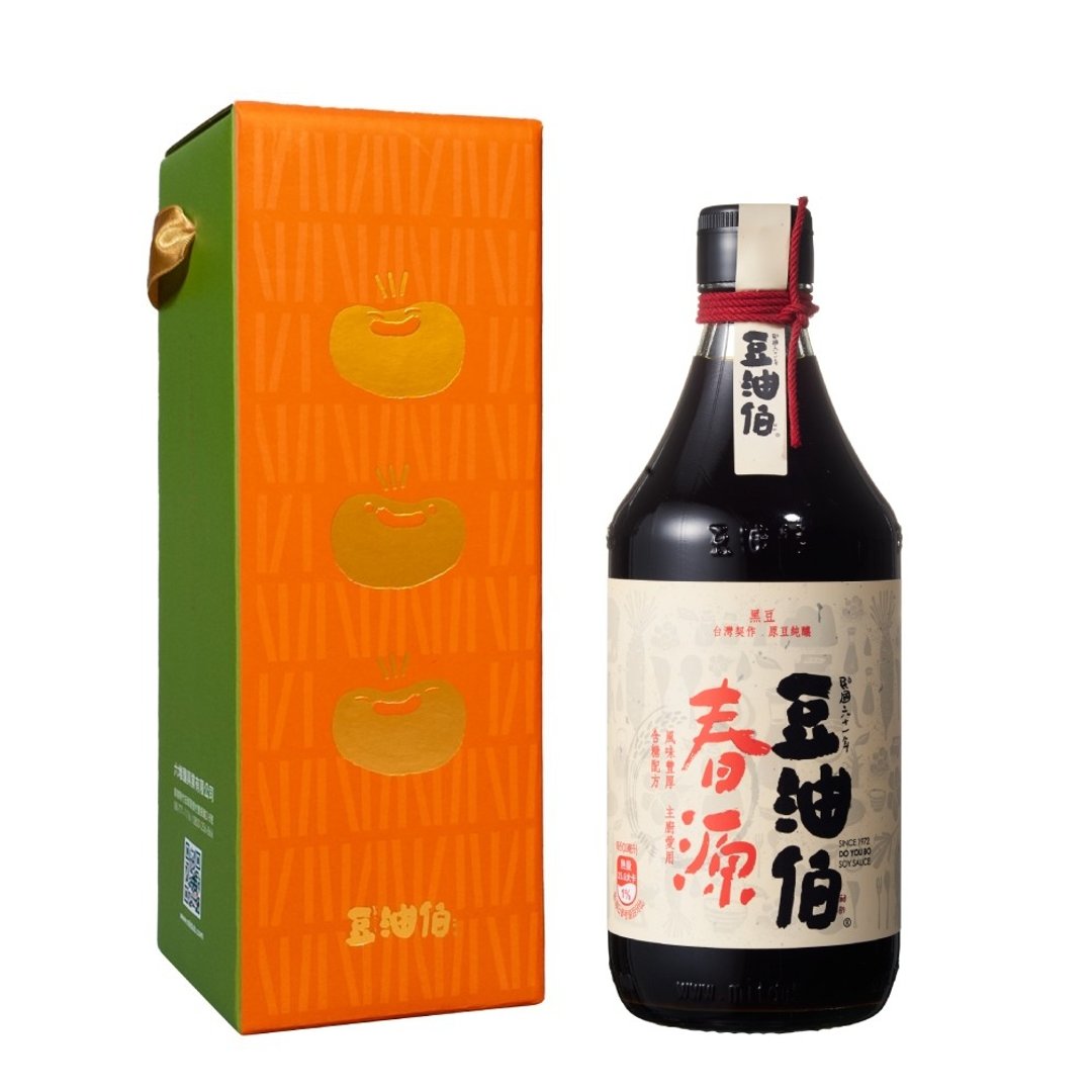 【豆油伯】春源酿造酱油 500ml (黑豆酱油/中秋礼盒)/送礼自用皆宜 - 酱料/调味料 - 绣线 
