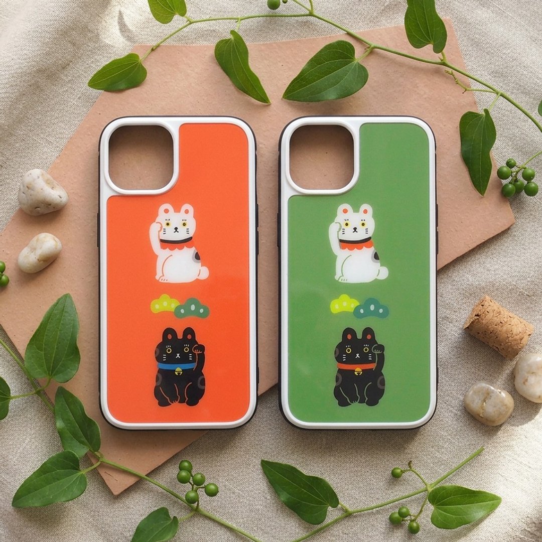 【强化玻璃 iPhone 保护壳】招财猫 - 手机壳/手机套 - 塑料 红色