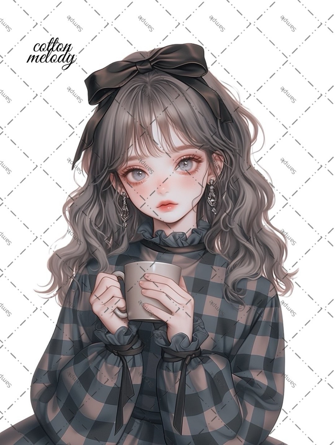 original sticker no.2094 人物贴纸 原创贴纸 原创人物贴纸 装饰贴纸 cotton melody - 贴纸 - 纸 