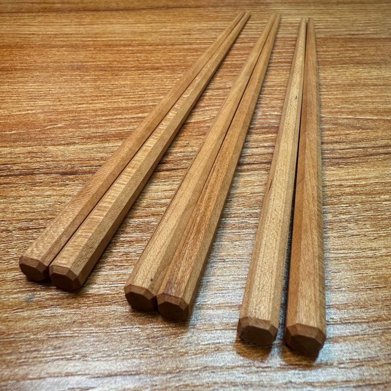 手刨木筷－八角筷 II - 筷子/筷架 - 木头 