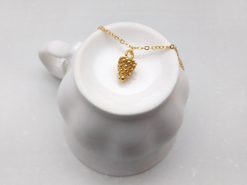 铜镀18K金 小松果 细链手环 手链 - 手链/手环 - 其他金属 金色