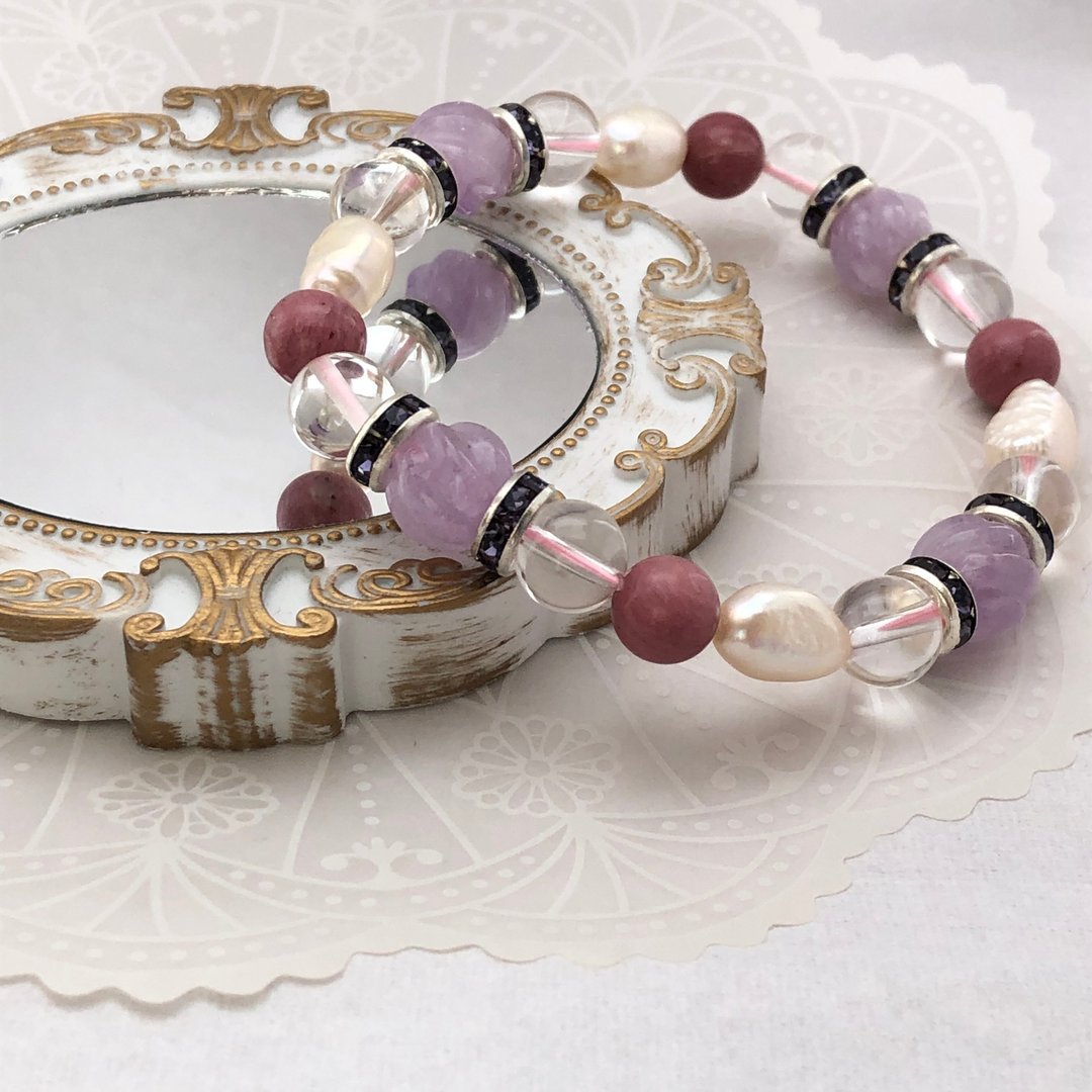 Adult cute natural stone bracelet - 手链/手环 - 石头 多色