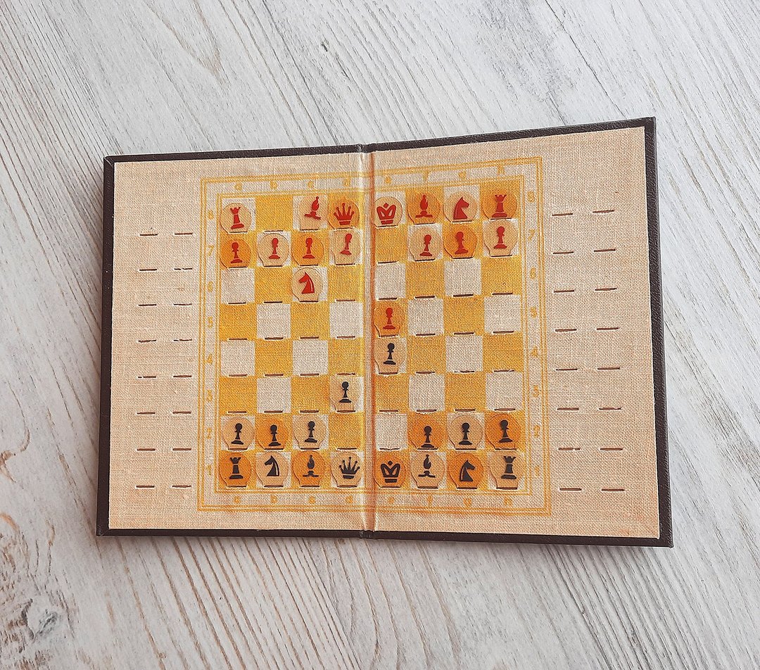苏联拉脱维亚袖珍国际象棋游戏复古 – 苏联制造的旧旅行国际象棋套装 - 桌游/玩具 - 其他材质 咖啡色