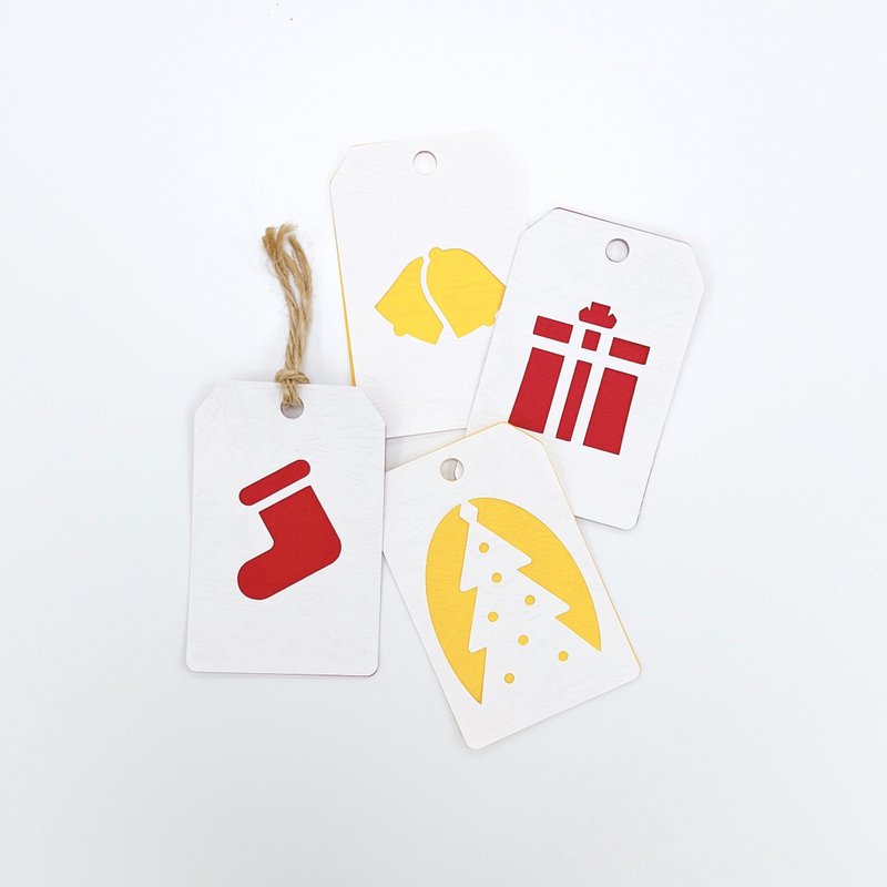 【随礼小卡】纸雕材料包 (8入) - 卡片/明信片 - 纸 红色