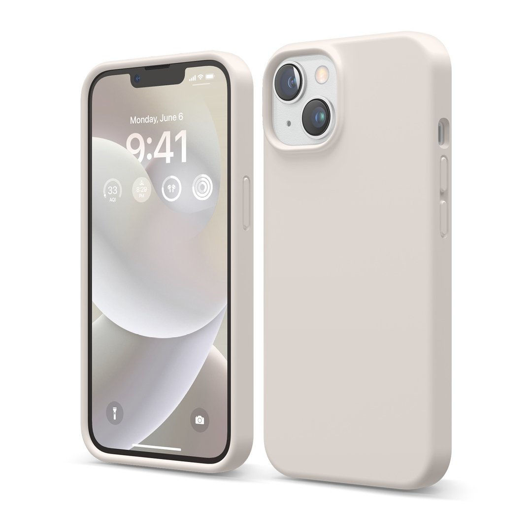 iPhone 14 6.1寸超适握感硅胶手机壳 - 手机壳/手机套 - 硅胶 卡其色