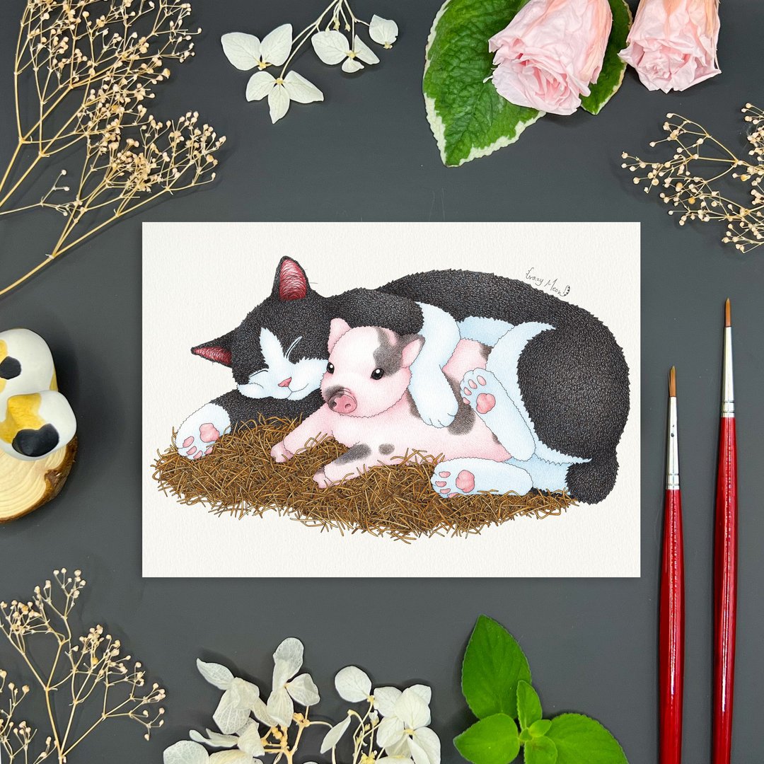 【猫疯子】明信片(119) - 卡片/明信片 - 纸 多色